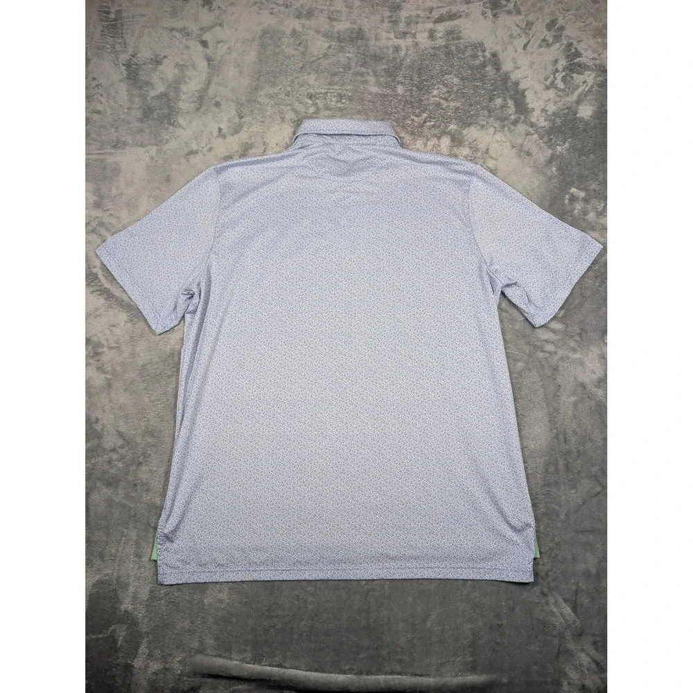 Ralph Lauren RLX Polo Shirt Mens XL Blue Floral Pinehurst Golf Wicking Logo